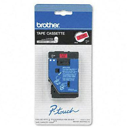 Brother TC5001 0.47" Black on Red Tape for P-Touch (25.26ft)