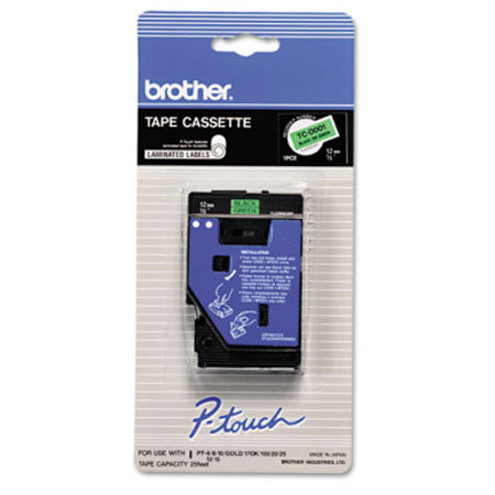 Brother 0.47" Black on Blue Tape for P-Touch (25.2 ft)