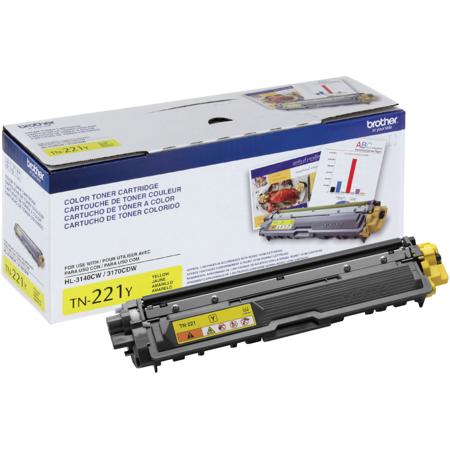 Brother TN221 Standard Yield Yellow Laser Toner Cartridge