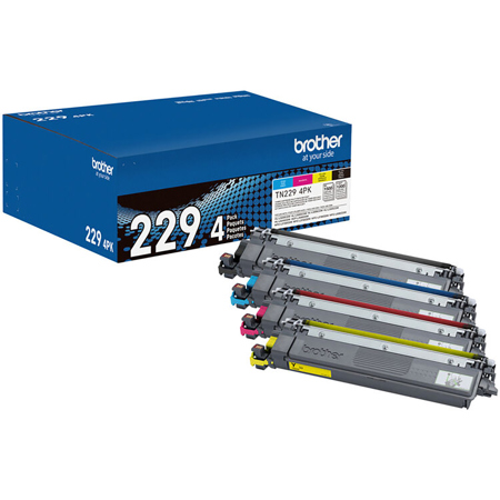 Brother TN229 Toner Cartridge for HL/MFCL Series Printers Standard Capacity 4-Ink Set (CMYK)