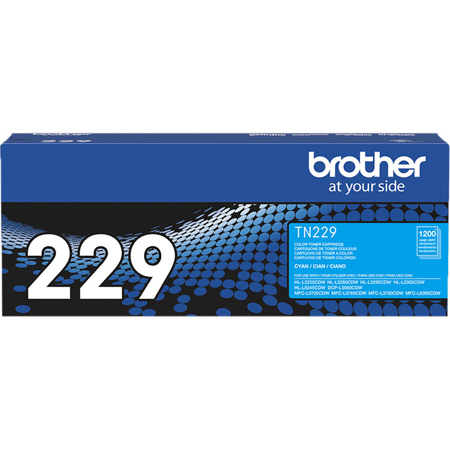Brother TN229 Toner Cartridge for HL/MFCL Series Printers Standard Capacity Cyan