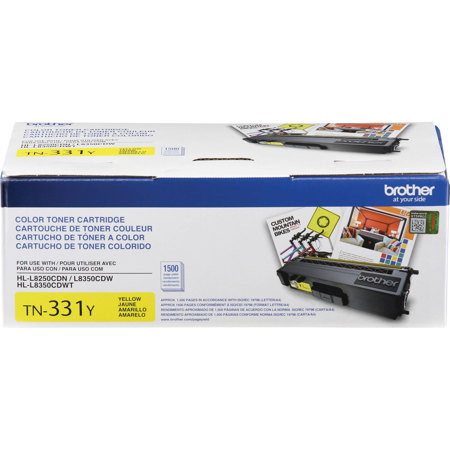 Brother TN331 Standard Yield Toner Cartridge, Up to 1500 Pages, Yellow