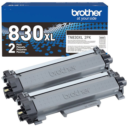 Brother TN830 Toner Cartridge for Select HL/MFCL/DCP Series Printers, Black