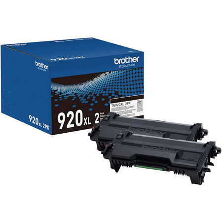 Brother TN920 Toner Cartridge for HL/MFCL/DCP Series Printers, Black High Capacity 2-Pack