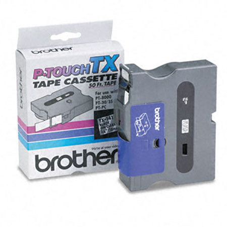 Brother 0.7" Black on Clear Tape for P-Touch (49.21ft)