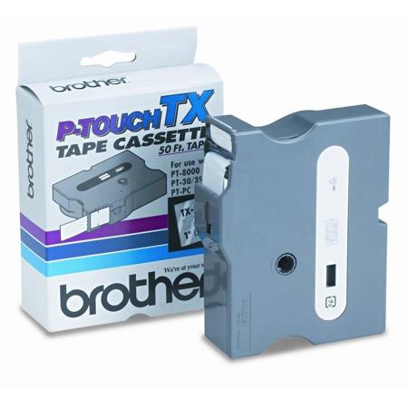 Brother 0.94" White on Clear Tape for P-Touch (50ft)