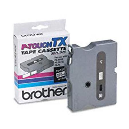 Brother 0.35"x49.21' Tape for PT-30, PT-35, PT-8000 and PT-PC P-Touch Label Makers, Black on White