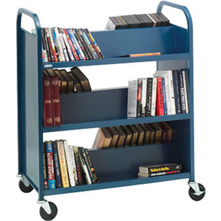 Bretford Duro Series Double Sided Slanted Shelves Book Truck