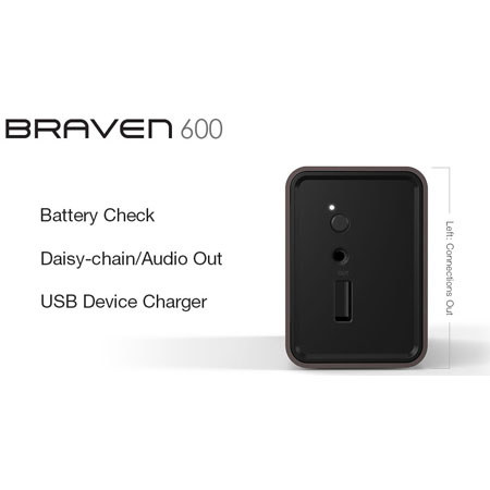 Braven 600 Wireless Speaker/Speakerphone/Mobile Phone Charger, Ash Gray