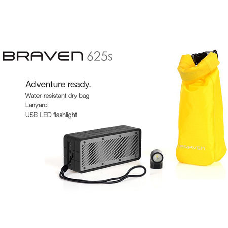 Braven 625s Wireless Speaker/Speakerphone/Charger, Stealth Black