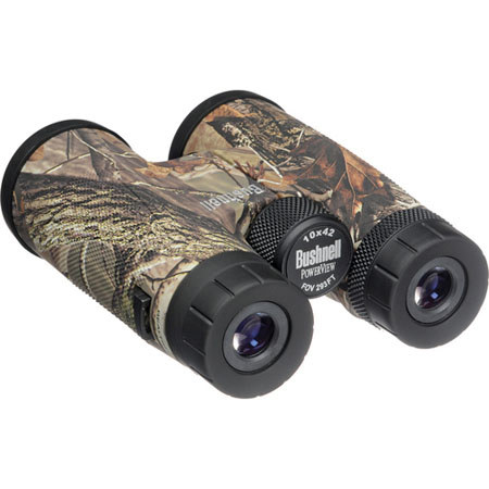 Bushnell 10x42mm Powerview Roof Prism Binocular, 5.5 Deg Aov, Realtree Camo