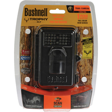 Bushnell Trophy Cam 8MP Night Vision Color LCD Digital Trail Camera, Brown