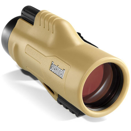 Bushnell Legend Ultra HD 10x42 Monocular with Mil-Hash Reticle, Waterproof, Tan