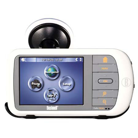 Bushnell NAV 500 GPS & MP3 Automobile Navigation System, with 3.5" QVGA LCD Touch-Screen, Turn by Turn Audio, Preloaded 1.5 GB SD Card.