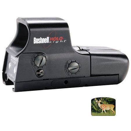 Bushnell 1x HOLOsight, Universal Scope for Handguns, Shotguns & Rifles, Matte Black Finish with Holographic Standard Reticle.
