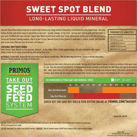 Bushnell Take Out Mineral Sweet Spot Blend Deer Attractant Liquid,1Gallon Bottle