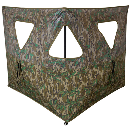 Bushnell Double Bull 2-Panel SurroundView Stakeout Hunting Blind, Mossy Oak Greenleaf Camo