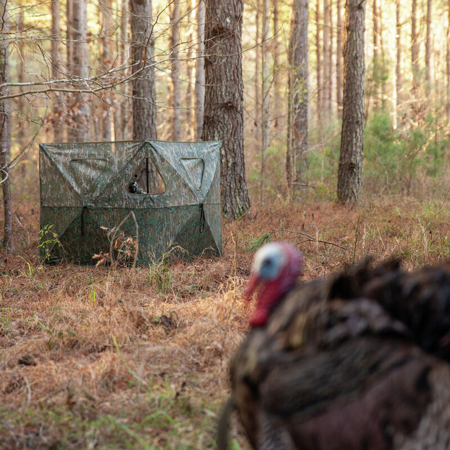 Bushnell Double Bull 2-Panel SurroundView Stakeout Hunting Blind, Mossy Oak Camo