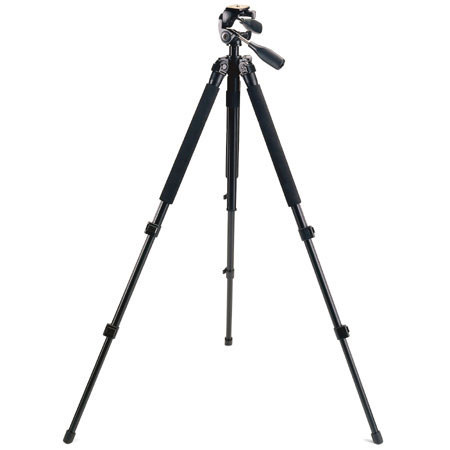 Bushnell Advanced Titanium 3-Section Tripod with 3-Way Pan Head, Silver