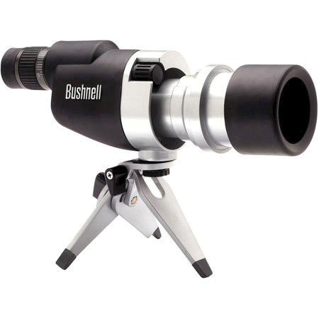 Bushnell Spacemaster 50mm 15-45x Zoom Collapsible Spotting Scope Outfit - Straight Version - Silver & Black Finish (Demo, without original box)