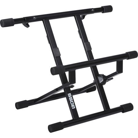 Boss BAS-1 Tilt-Back Amplifier Stand with Telescoping Support Arm, Black