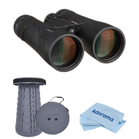Bushnell 12x50 Engage DX Roof Prism Binoculars, Black, w/Telescoping Stool/Chair