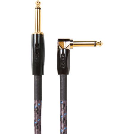 BOSS 15' / 4.5m Instrument Cable, Angled/Straight 1/4" Jack