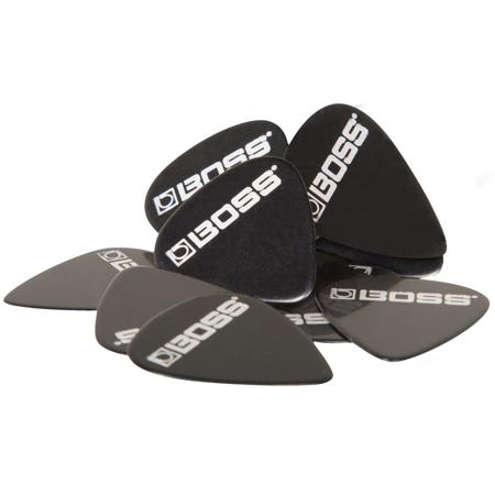 BOSS Celluloid Pick Medium, Black, 12 Pack