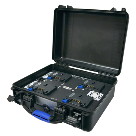 BlueShape CGR4 4-Channel Simultaneous Rugged Battery Charger, Gold Mount