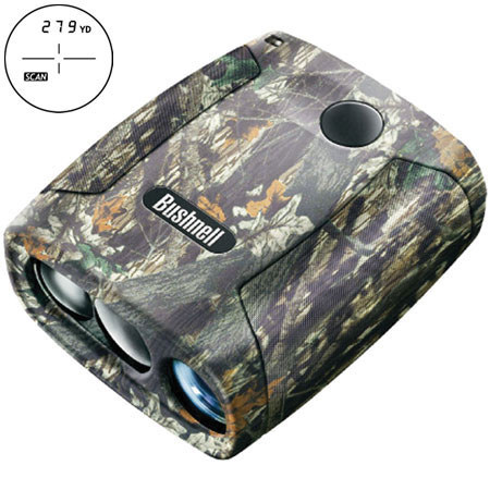 Bushnell Yardage Pro Scout 450, 4 x 20 Roof Prism Laser Rangefinder, 6.1-Degree Angle of View, Camouflage Finish, with 450 yd. Range.