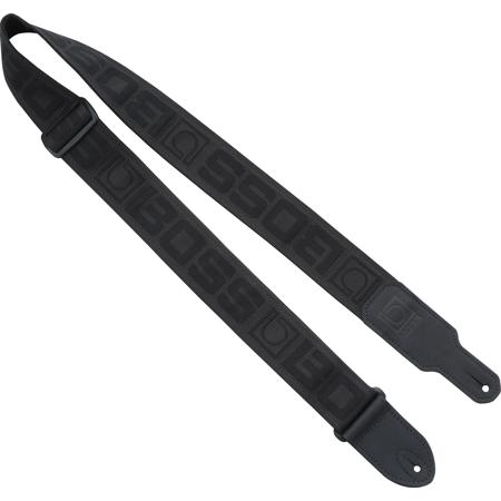 Boss BSM-20 2" Monogram Guitar Strap, Black/Black