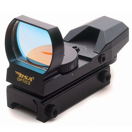 BSA Optics PMRSCP 1x34mm Illuminated Rifle & Handgun Scope, Multi-Reticle