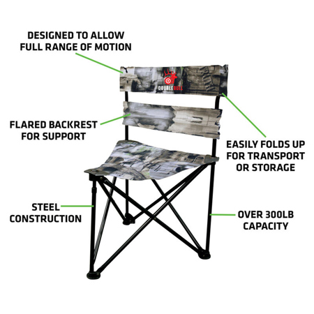 Bushnell Double Bull Ground Blind Tri Stool, Truth Camo