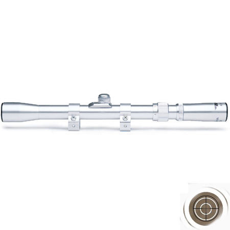 BSA Optics 3-7x20 Rimfire Series Riflescope, Chrome