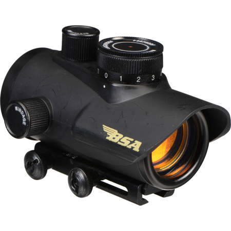 BSA Optics 1x30mm Red Dot Sight with 5 MOA Dot, Tube Design, Matte Black