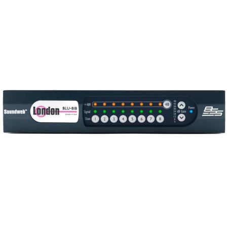 BSS BLU-BIB 8 Channel Analog Half Rack Break-In Box Input Expander with BLU Link and Phantom Power Per Channel