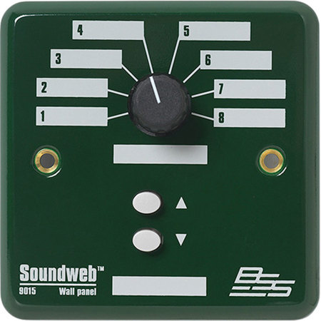 BSS Soundweb 9015 Wall Panel, 8 Position Source/Preset Selector, Up/down Pair Wall Controller, Beige (UK Type Fitting)