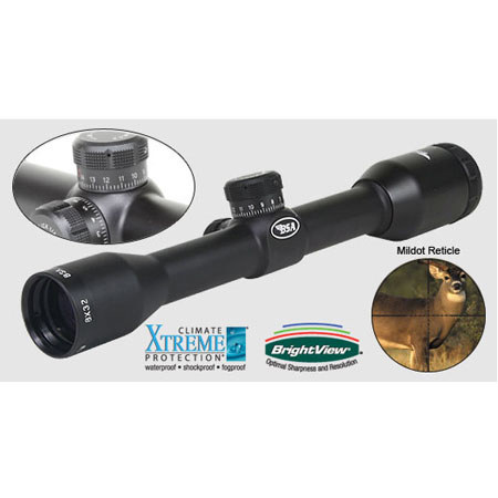 BSA Optics 8x32 Fixed Power Tactical Weapon Rifle Scope