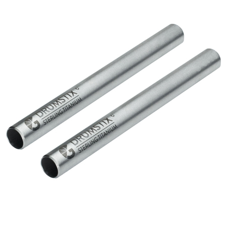 Bright Tangerine 6" Drumstix 15mm Sterling Titanium Support Rods, Pair
