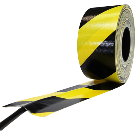 Bron Tapes BT-7110 2.83"x60yd Hazard Stripe DryChannel Tape Roll, Black/Yellow