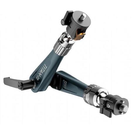 Bright Tangerine Titan Support Arm, 1/4" Monitor and 3/8" Camera QR, Slide Gray