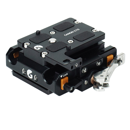 Bright Tangerine Left-Field QR Standard Baseplate for Canon C70 Camera