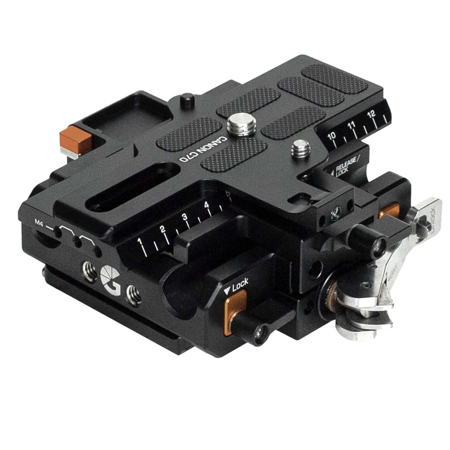 Bright Tangerine Left-Field QR DJI Baseplate for Canon C70 Camera