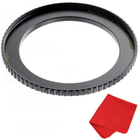 Breakthrough Photography 55mm To 77mm Step-Up Ring – CNC Machined Brass, Matte Black Finish