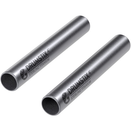 Bright Tangerine Drumstix 15mm Sterling Titanium Support Rod, 4", Pair