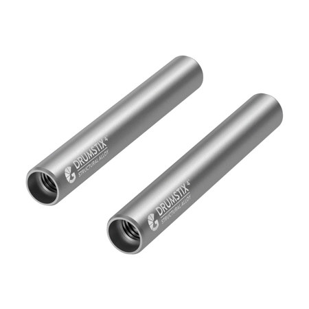 Bright Tangerine Drumstix 15mm Structural Alloy Threaded Rod, 4", Pair