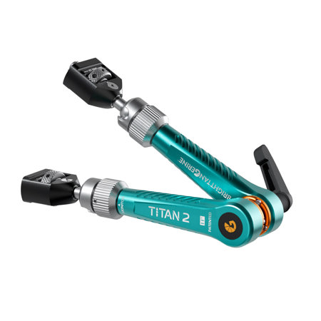 Bright Tangerine Titan Arm 2 w/1/4"-20 and 3/8"-16 Anti-Twist Adapter, Seaglass
