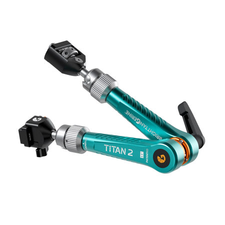 Bright Tangerine Titan Arm 2 w/ARRI 3/8"-16 Anti-Twist & NATO Adapter, Seaglass