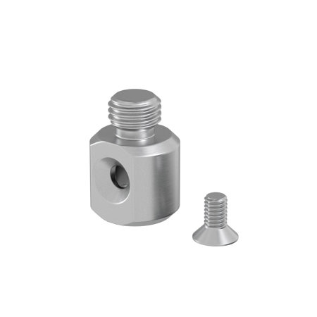 Bright Tangerine 3/8"-16 Screw Adapter for Titan Arm 2, Silver