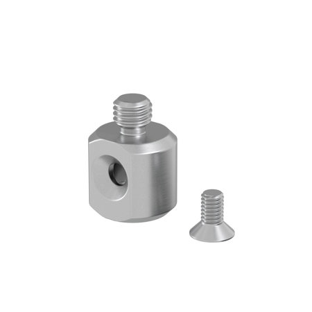 Bright Tangerine 1/4"-20 Screw Adapter for Titan Arm 2, Silver